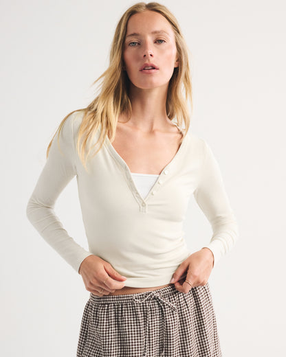 Abercrombie Modal-Blend Lounge Rib Henley