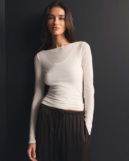 Abercrombie Long-Sleeve Rib Top and Tank Set