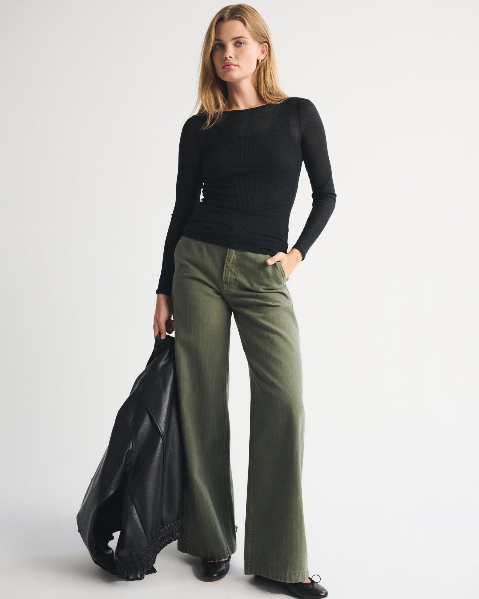 Abercrombie Long-Sleeve Rib Top and Tank Set