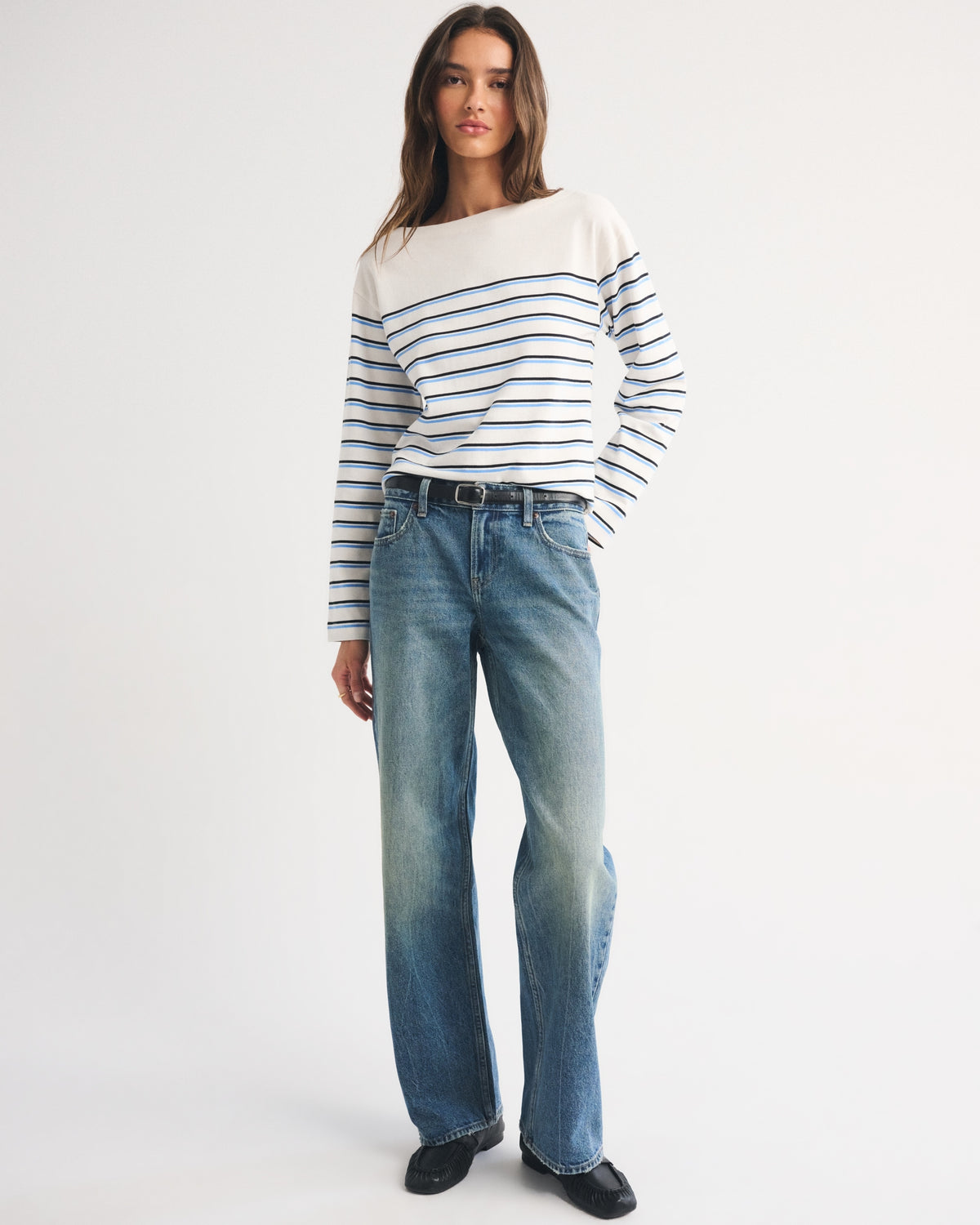 Abercrombie Long-Sleeve Mariner Boat Neck Tee