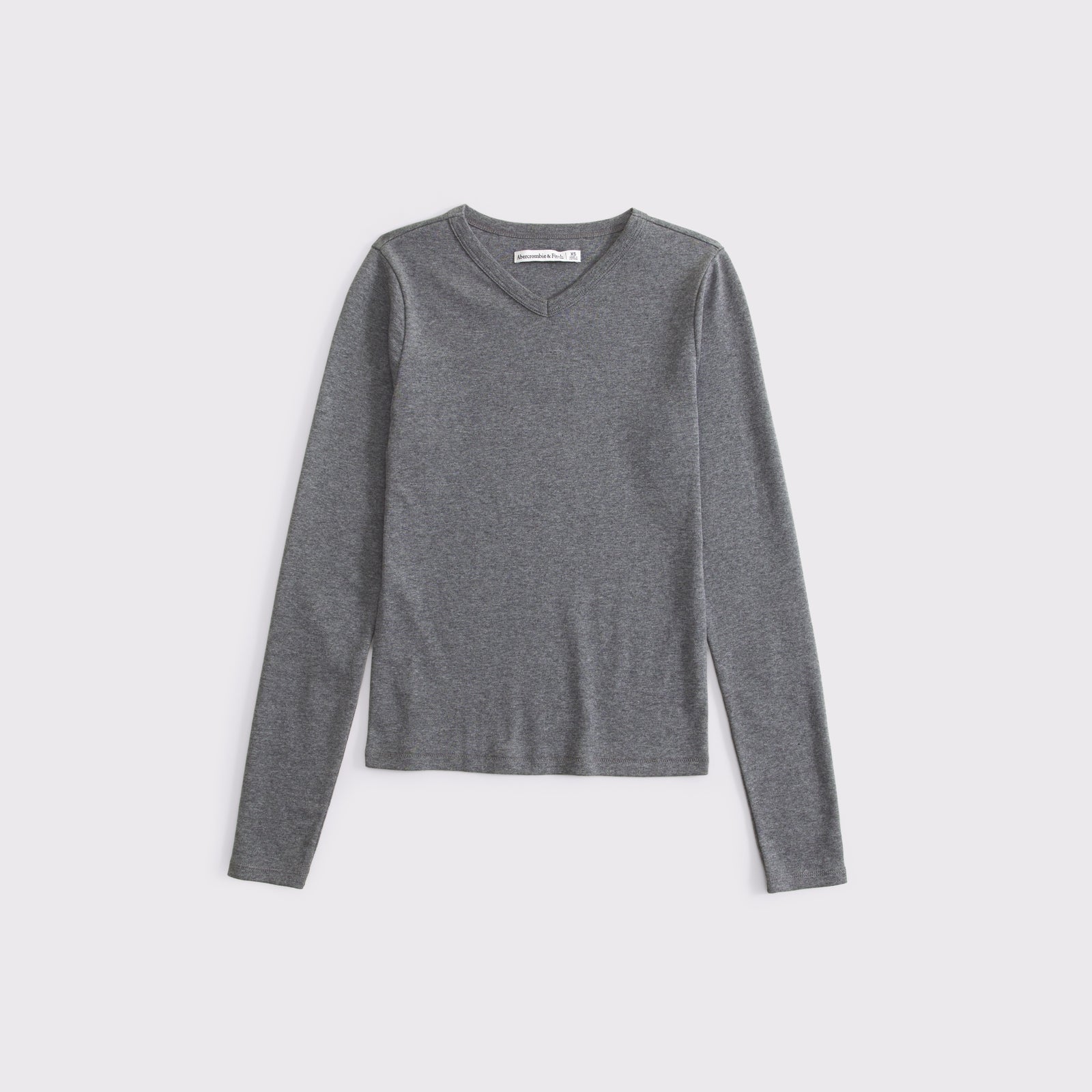 Abercrombie Long-Sleeve Tuckable Jersey V-Neck Baby Tee