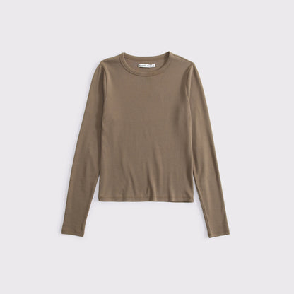 Abercrombie Long-Sleeve Tuckable Jersey Baby Tee