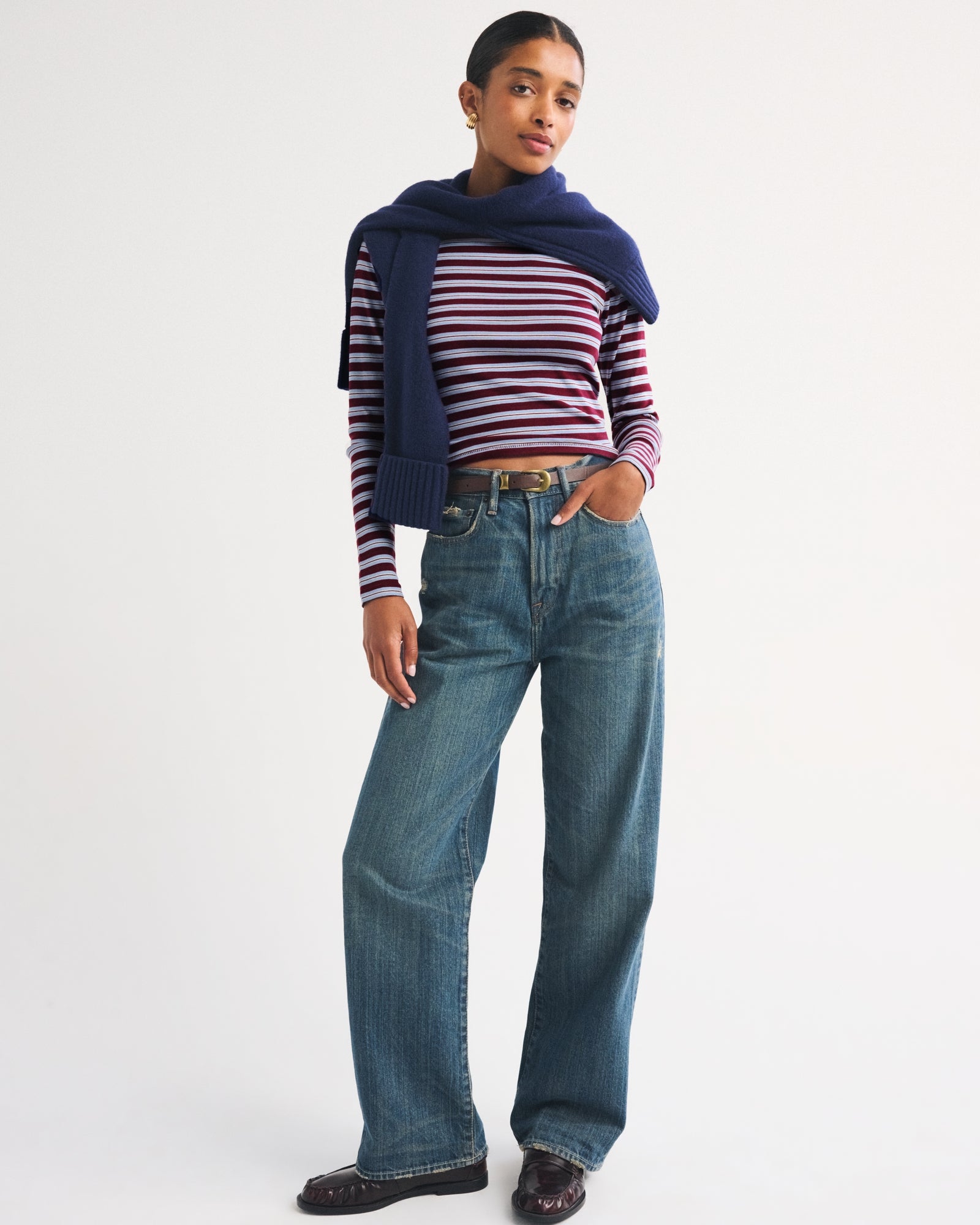 Abercrombie Long-Sleeve Tuckable Jersey Baby Tee