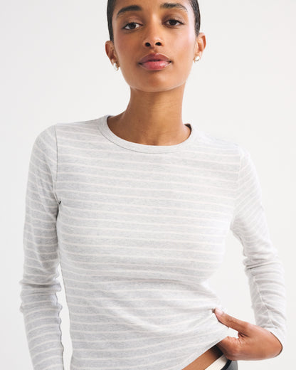 Abercrombie Long-Sleeve Tuckable Jersey Baby Tee