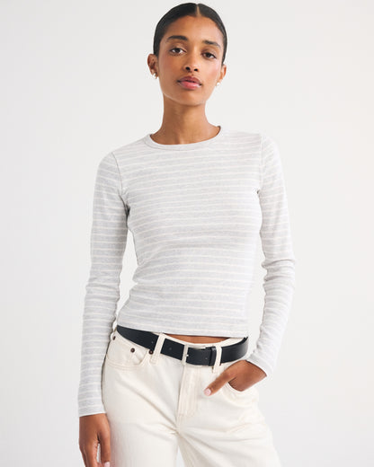 Abercrombie Long-Sleeve Tuckable Jersey Baby Tee