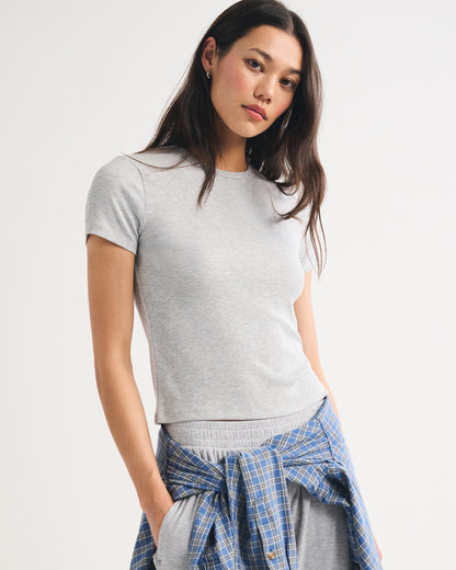 Abercrombie Modal-Blend Lounge Rib Baby Tee
