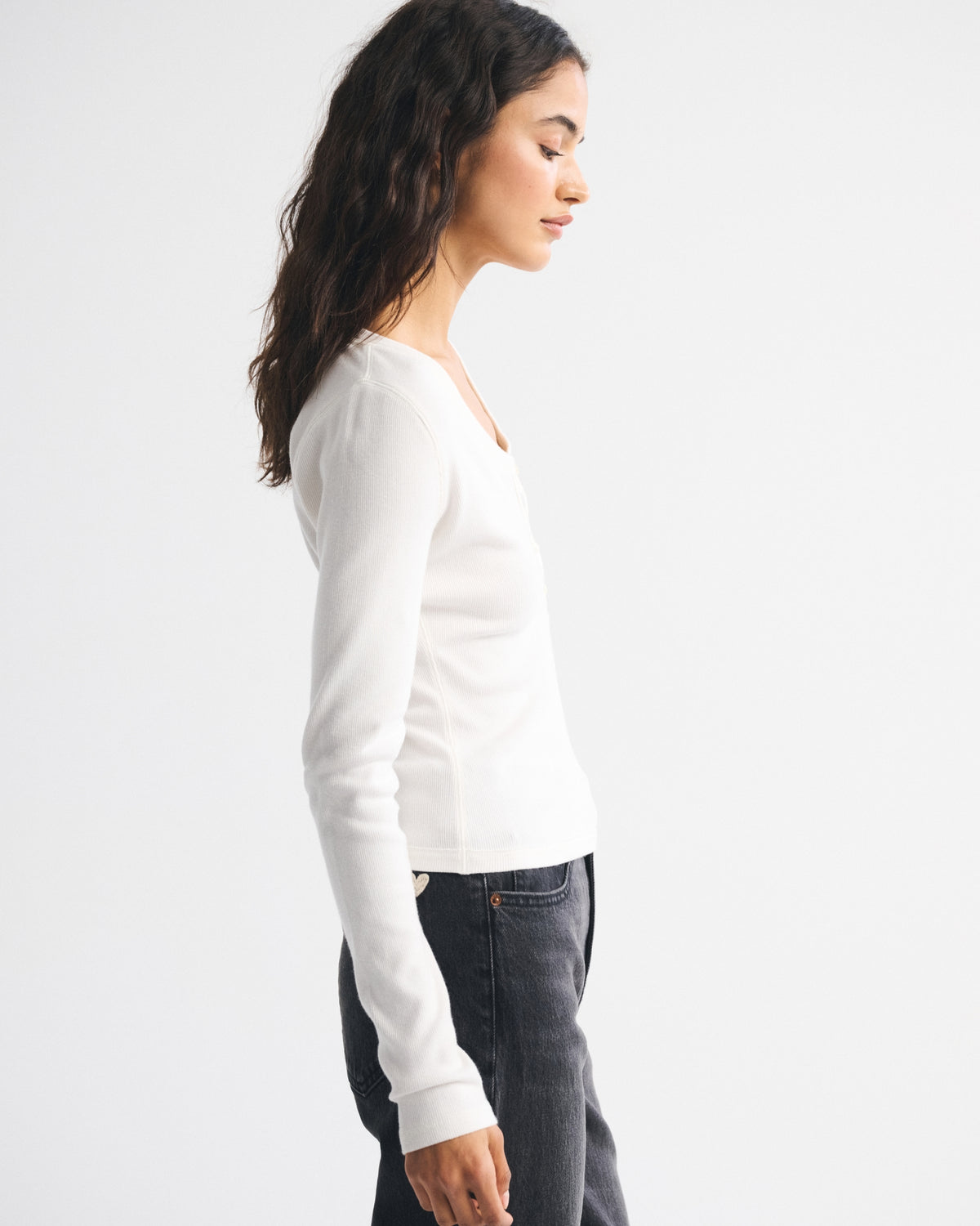 Abercrombie Long-Sleeve Rib Henley