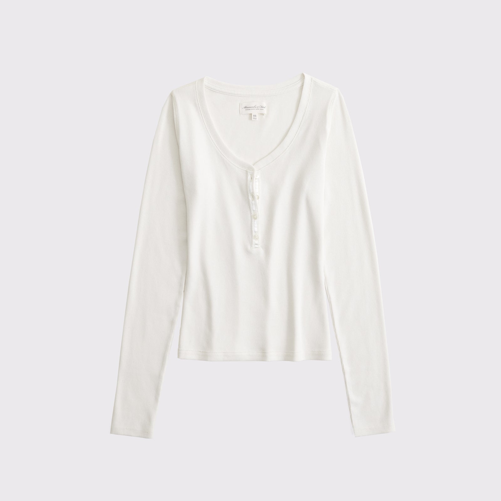 Abercrombie Long-Sleeve Rib Henley
