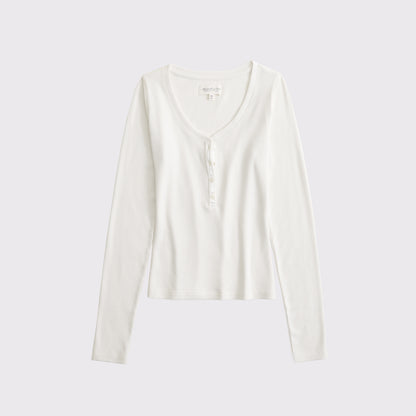 Abercrombie Long-Sleeve Rib Henley