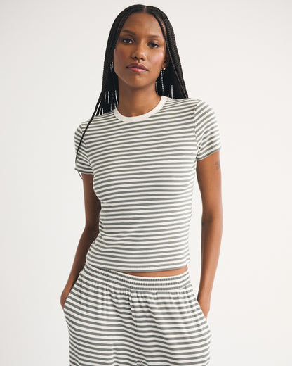 Abercrombie Modal-Blend Lounge Rib Baby Tee