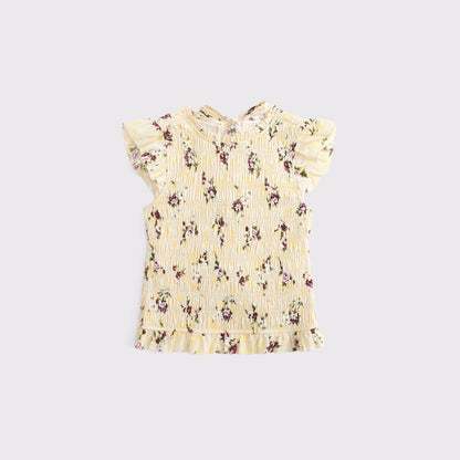 Abercrombie 100% Cotton Tie-Back Smocked Top
