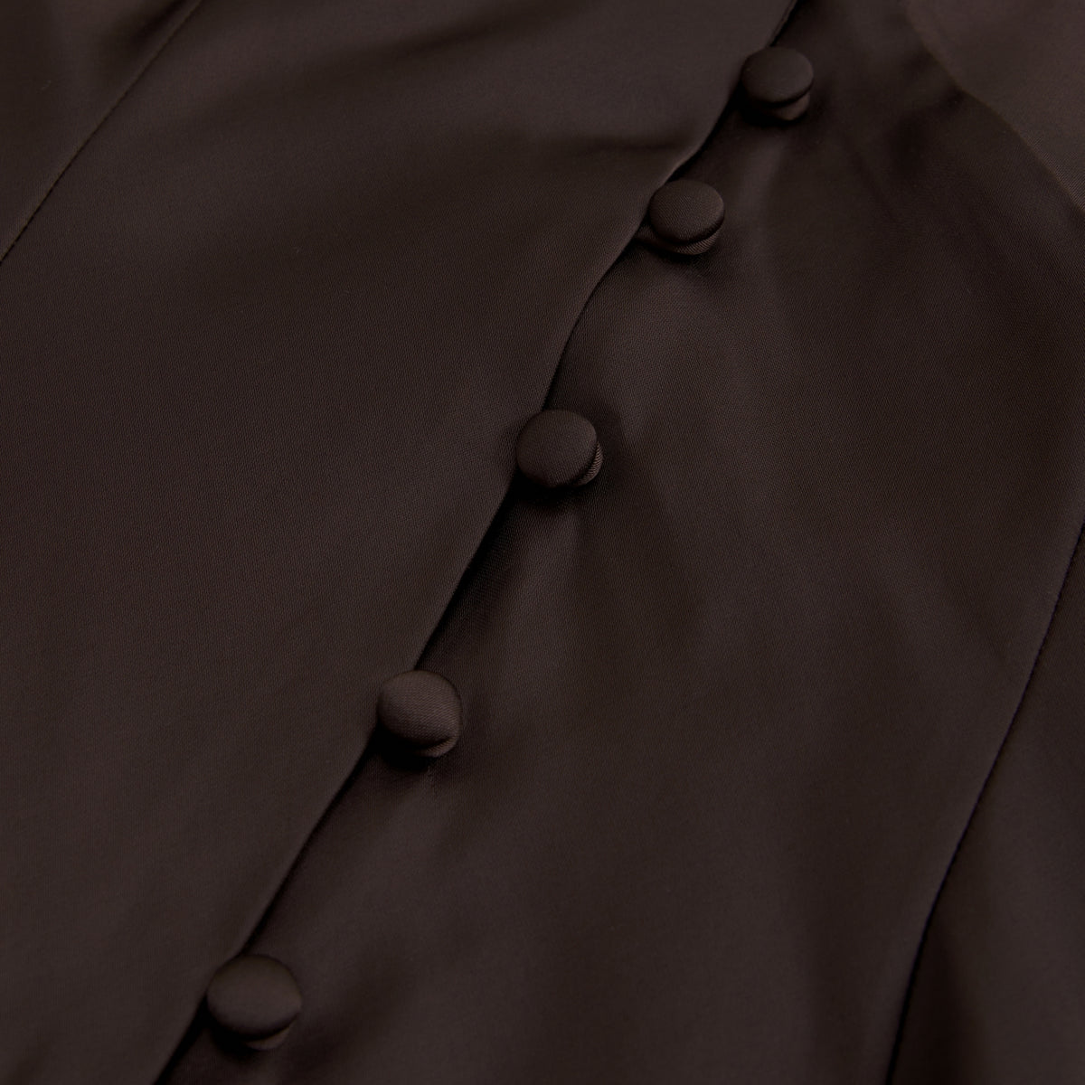 Abercrombie Lace-Trim Satin Button-Up Blouse