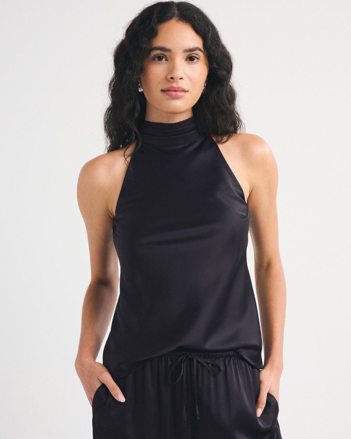 Abercrombie Satin Halter Top