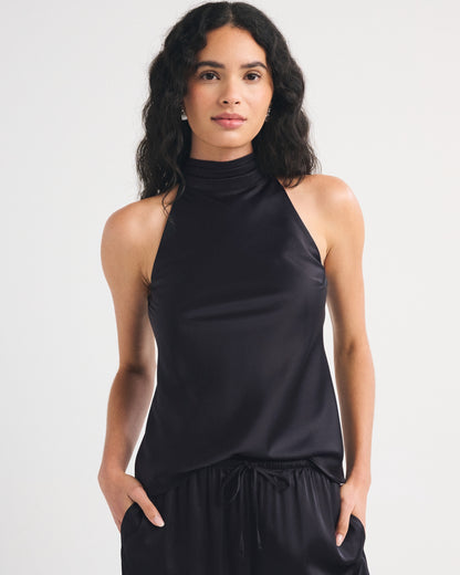 Abercrombie Satin Halter Top
