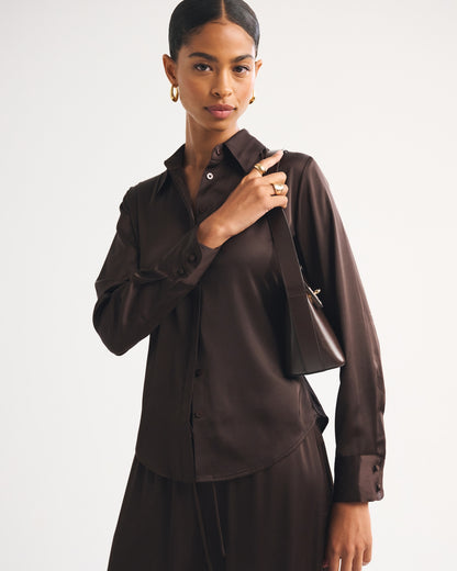 Abercrombie Satin Button-Through Shirt