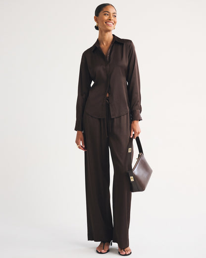 Abercrombie Satin Button-Through Shirt
