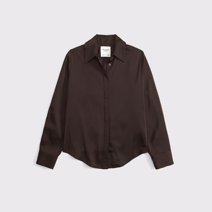 Abercrombie Satin Button-Through Shirt