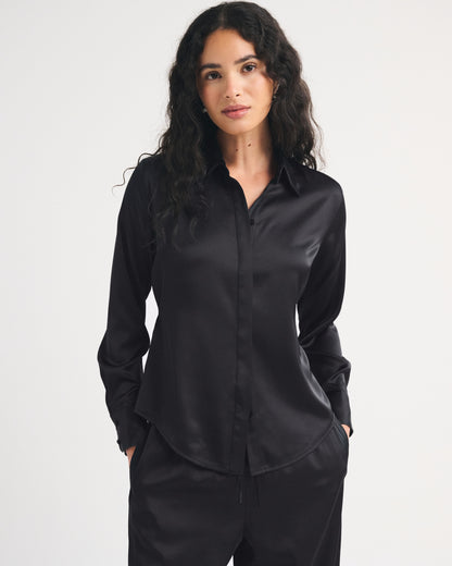 Abercrombie Satin Button-Through Shirt