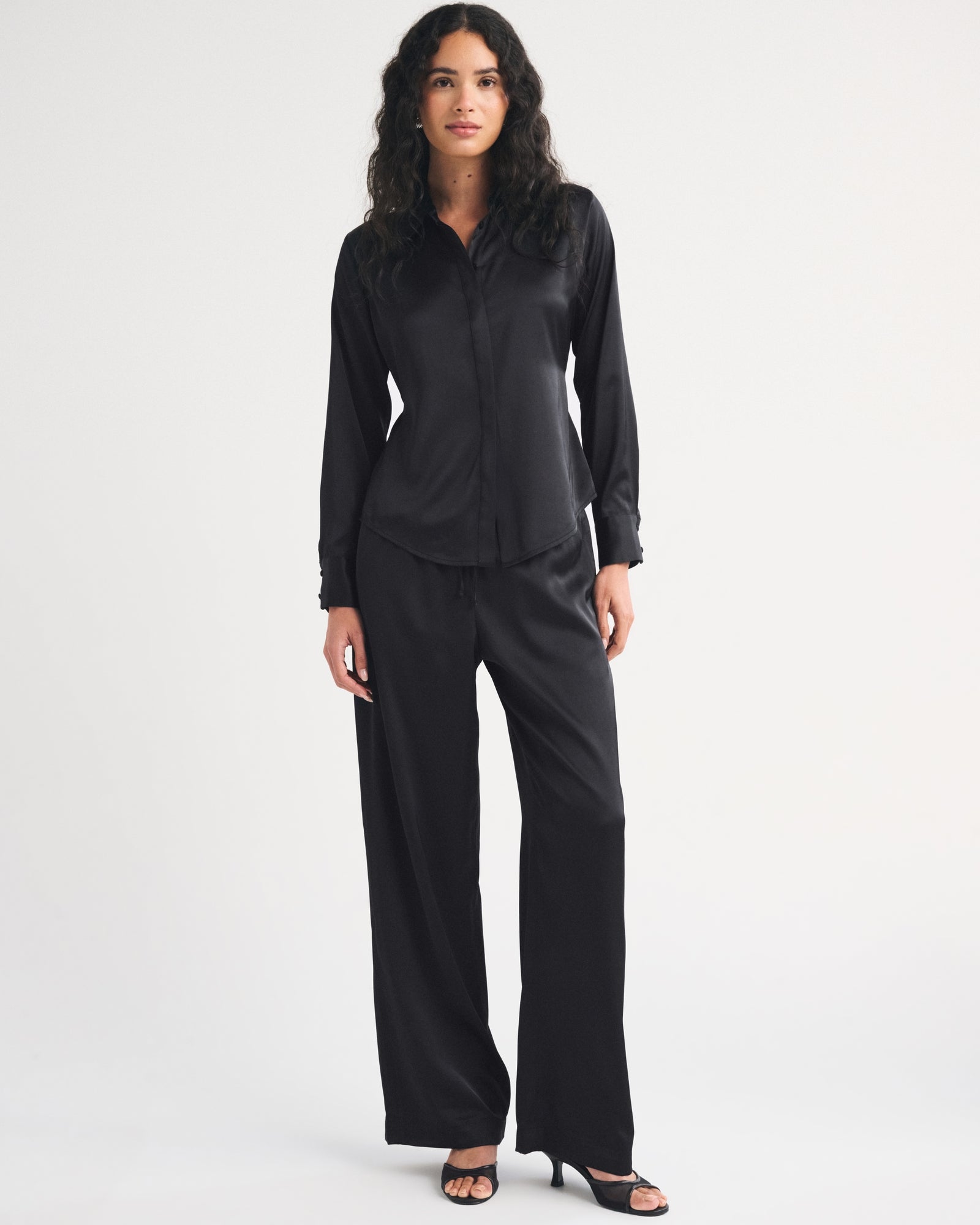 Abercrombie Satin Button-Through Shirt