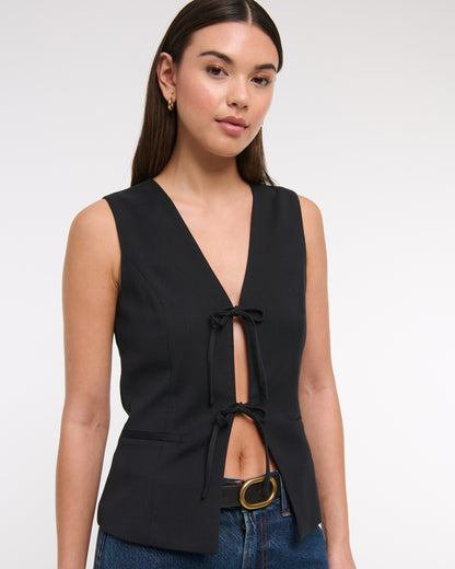 Abercrombie Tie-Front Tailored Vest