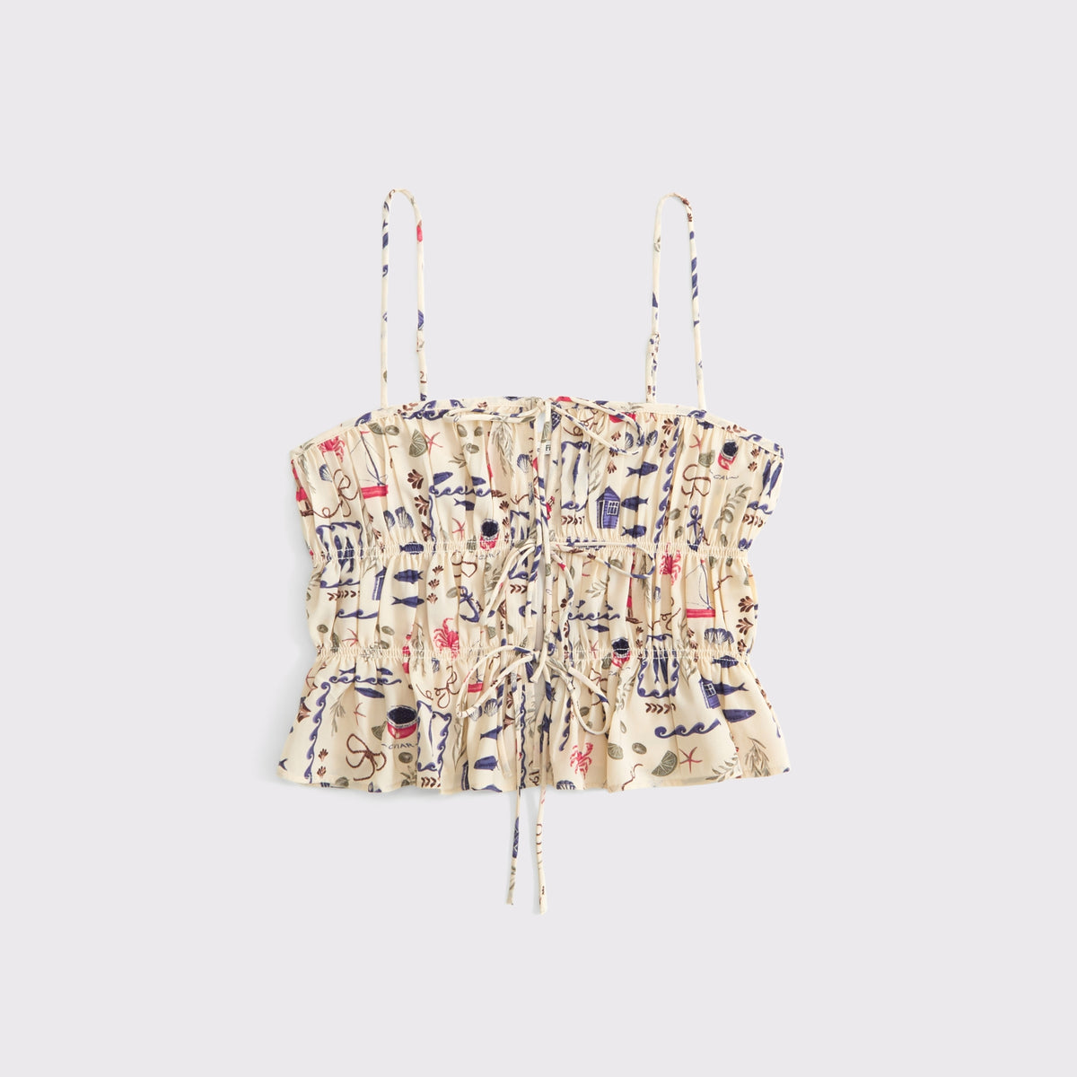Abercrombie Ruched Tie-Front Cami