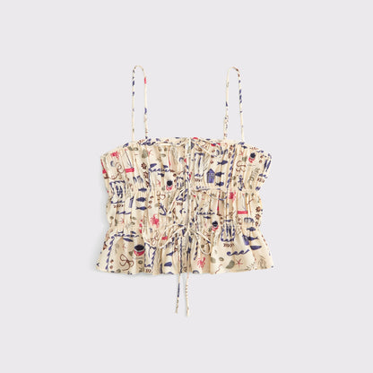 Abercrombie Ruched Tie-Front Cami