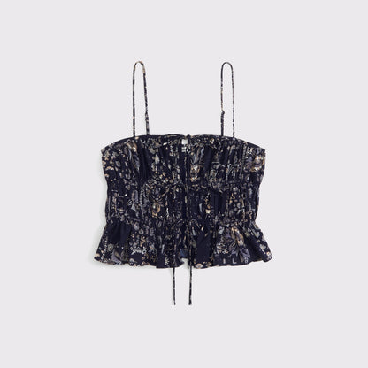 Abercrombie Ruched Tie-Front Cami