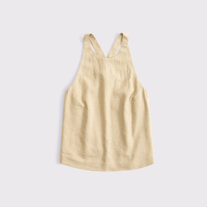 Abercrombie Linen-Blend Open-Back Set Top