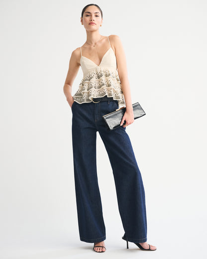 Abercrombie Sequin Tiered Cami