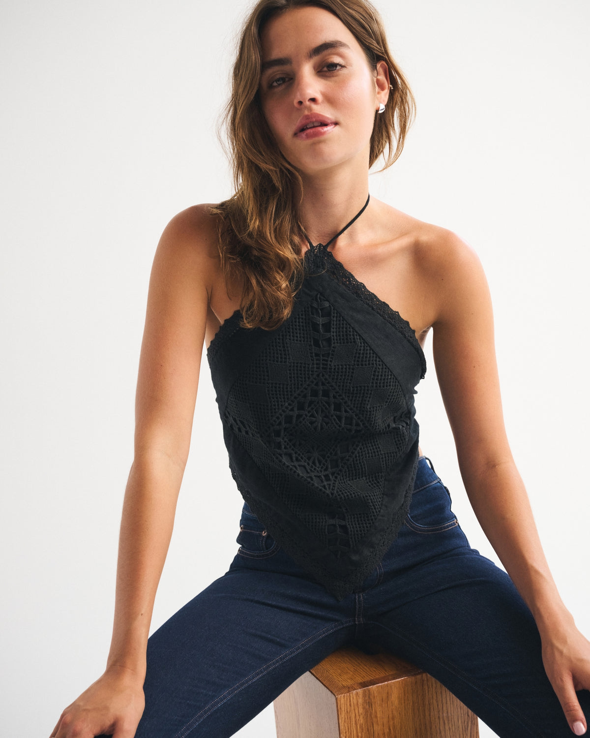 Abercrombie Linen-Blend Bandana Top