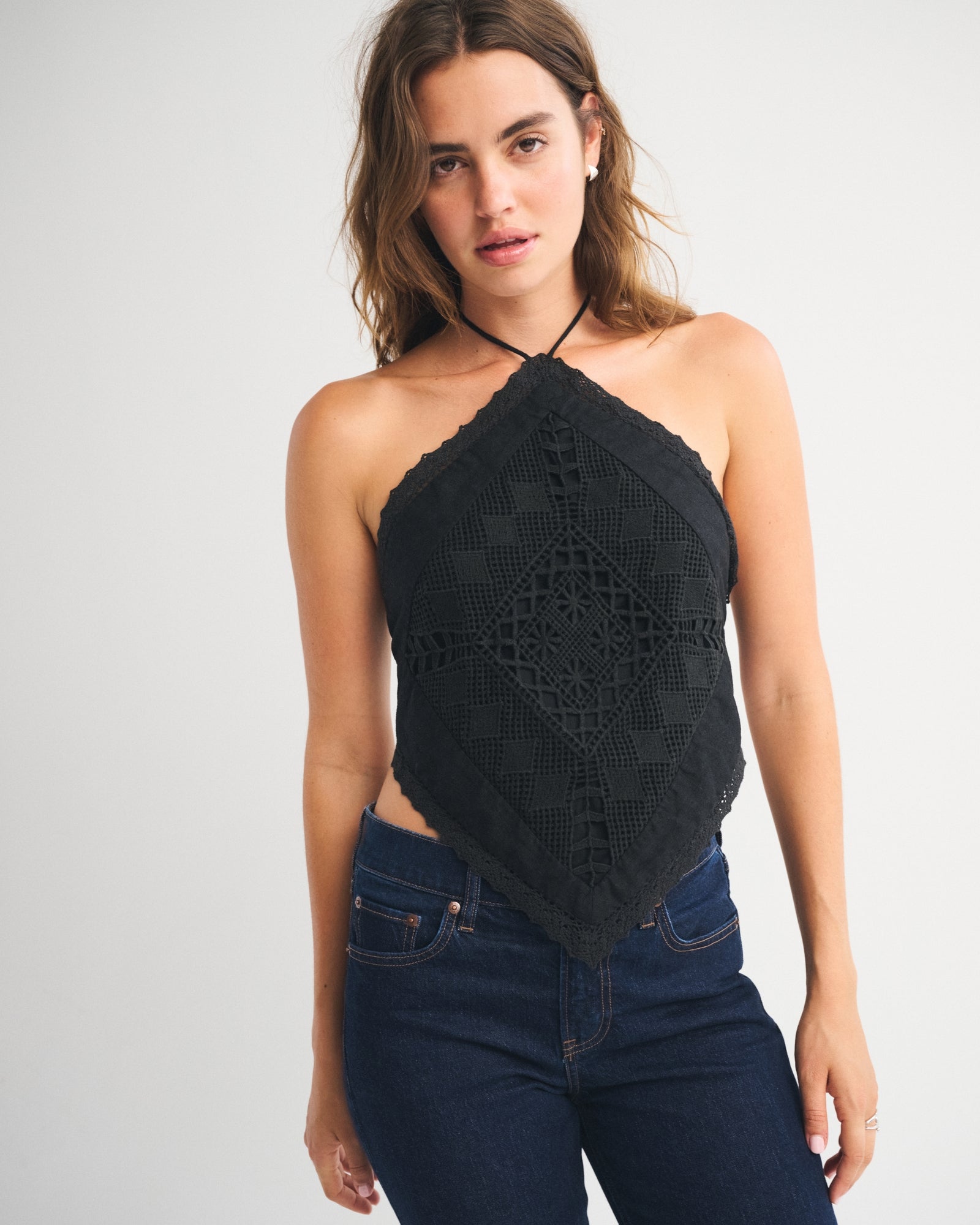 Abercrombie Linen-Blend Bandana Top