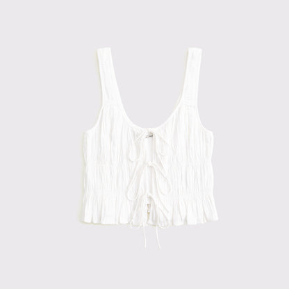 Abercrombie Ruched Tie-Front Top