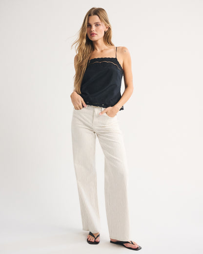 Abercrombie Cotton-Silk Blend Cutwork Cami