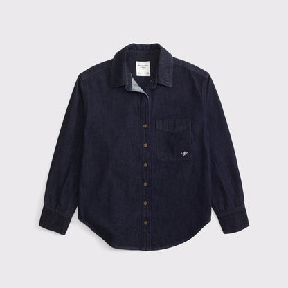 Abercrombie Removable Scarf Denim Shirt