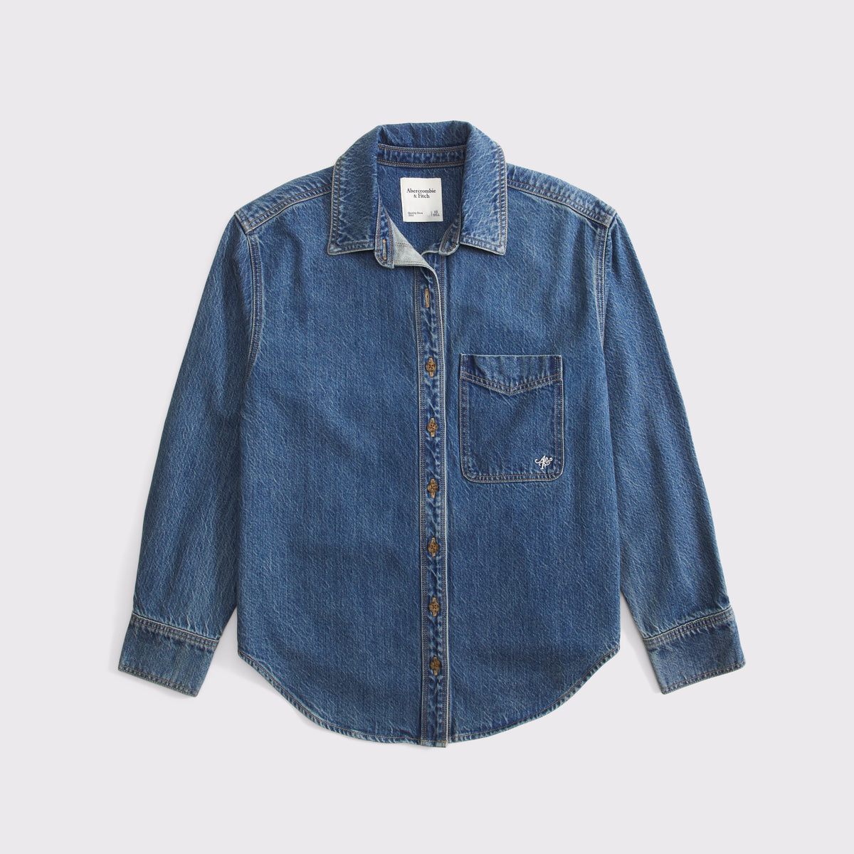 Abercrombie Removable Scarf Denim Shirt