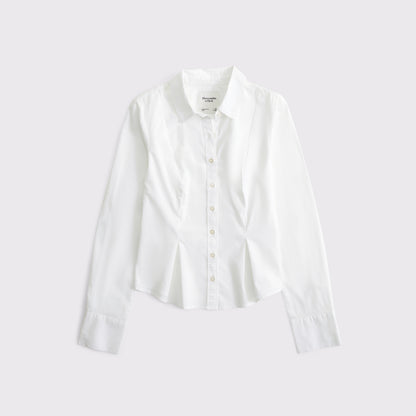 Abercrombie Cinched Poplin Shirt
