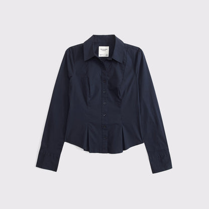 Abercrombie Cinched Poplin Shirt