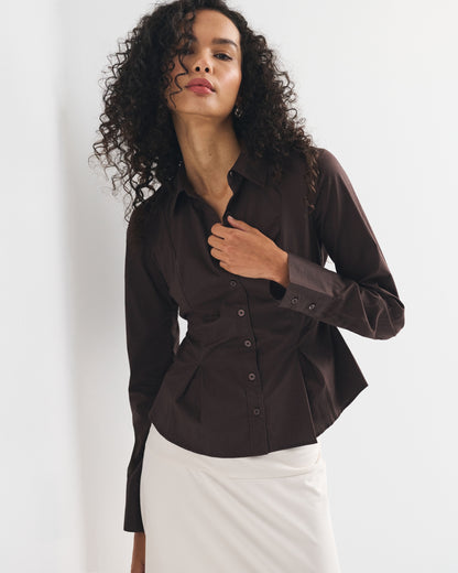 Abercrombie Cinched Poplin Shirt
