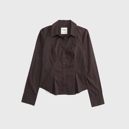 Abercrombie Cinched Poplin Shirt