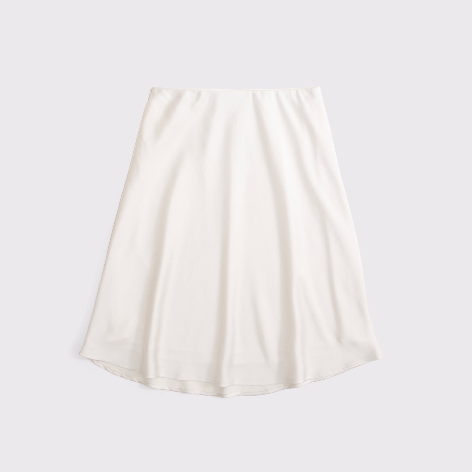 Abercrombie High Rise Satin Midi Skirt