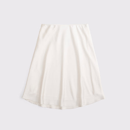 Abercrombie High Rise Satin Midi Skirt