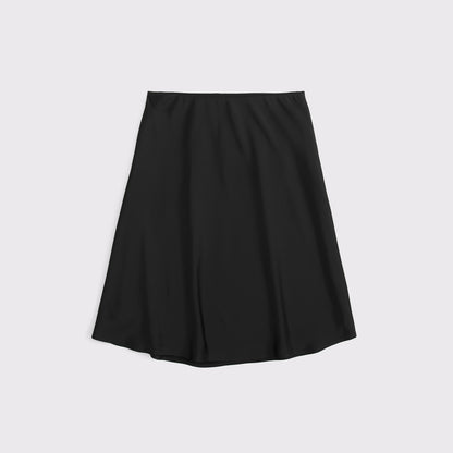 Abercrombie High Rise Satin Midi Skirt