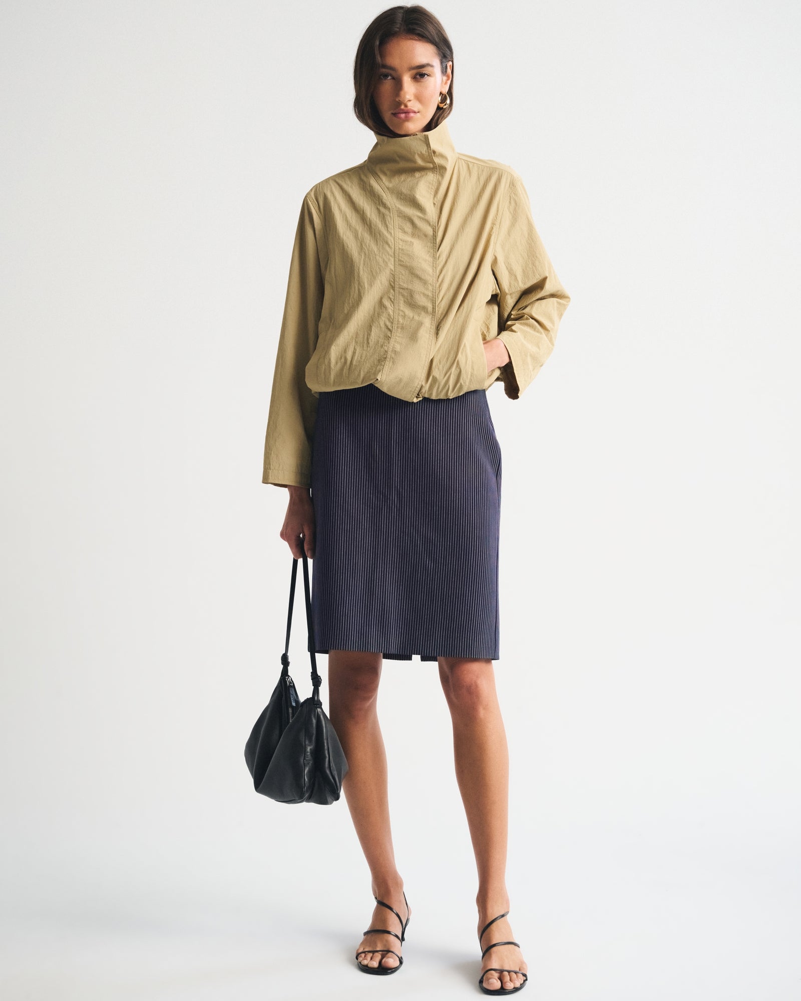 Abercrombie High Rise Pencil Midi Skirt