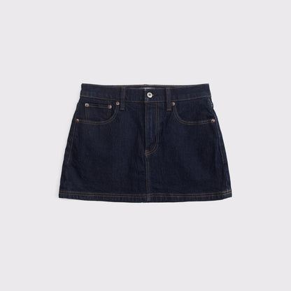 Abercrombie Mid Rise 5-Pocket Denim Mini Skort