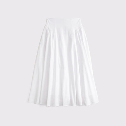 Abercrombie A&F Dylan Poplin Ultra High Rise Midi Skirt