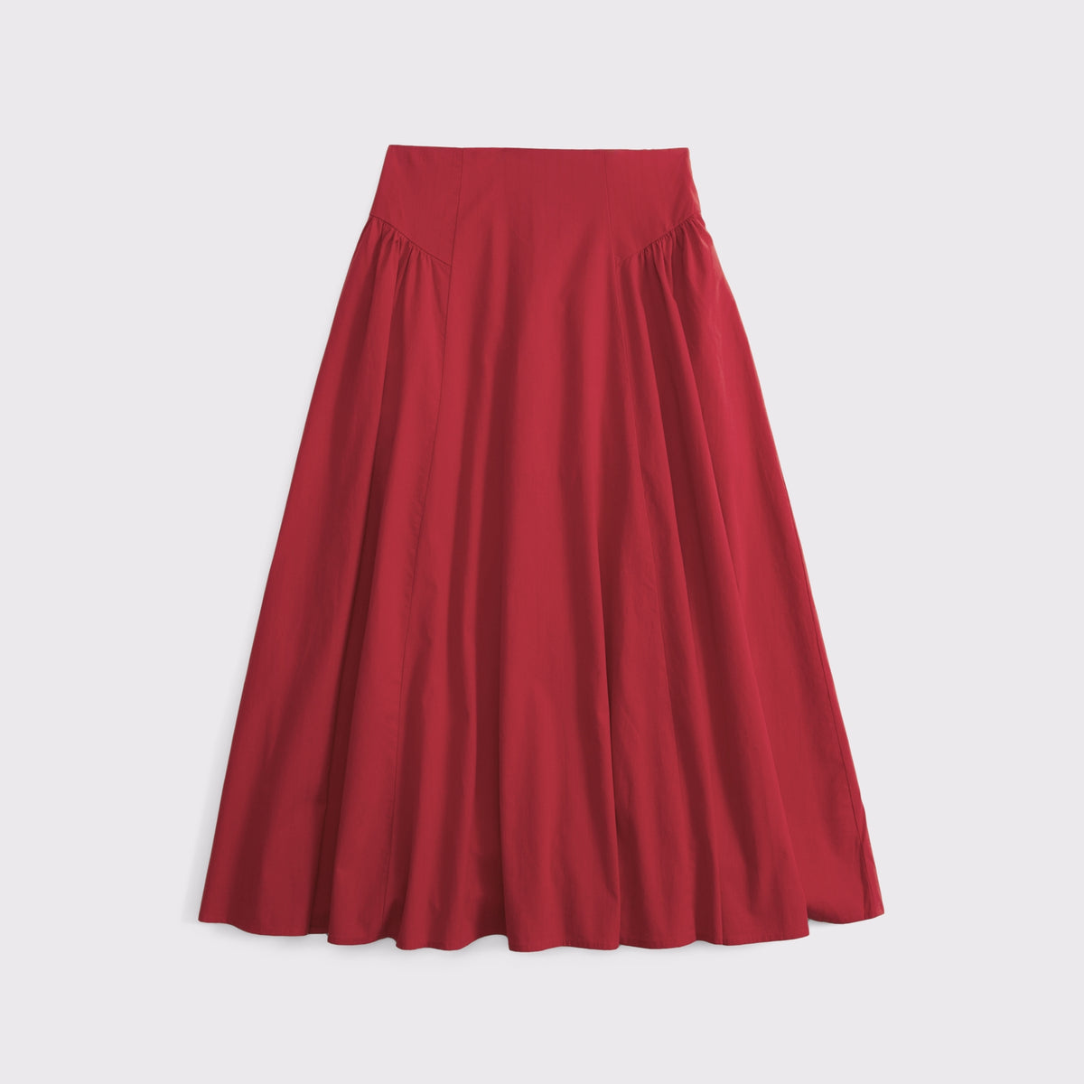 Abercrombie A&F Dylan Poplin Ultra High Rise Midi Skirt