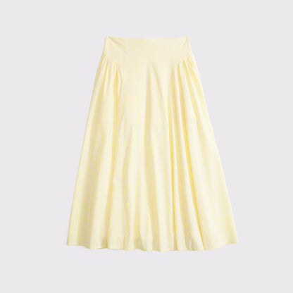 Abercrombie A&F Dylan Poplin Ultra High Rise Midi Skirt