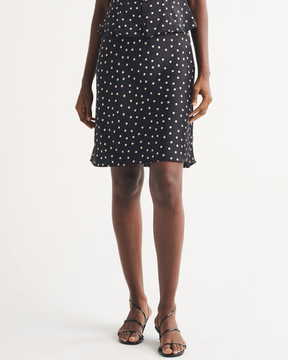 Abercrombie Satin Knee-Length Midi Skirt