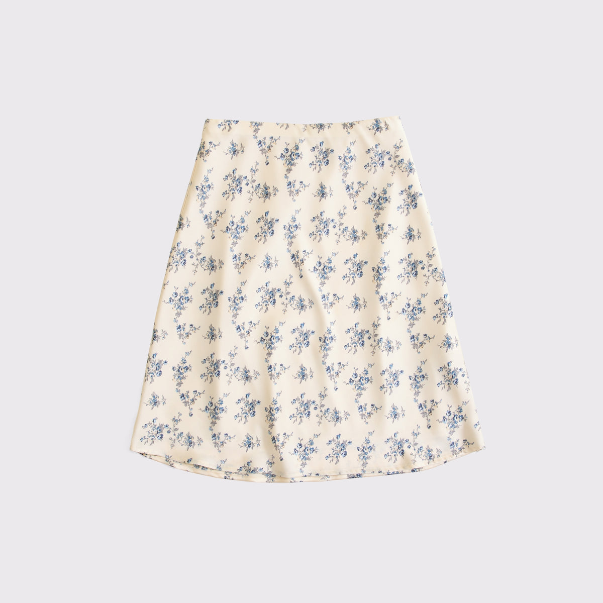 Abercrombie Satin Knee-Length Midi Skirt