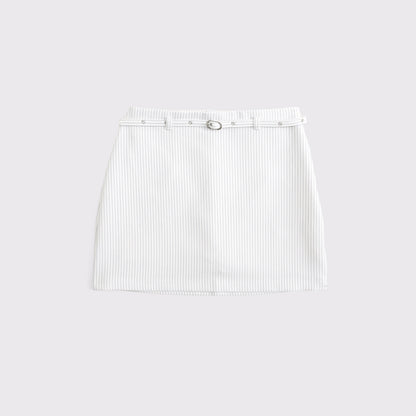 Abercrombie A&F Scarlett Ultra High Rise Belted Suiting Mini Skort